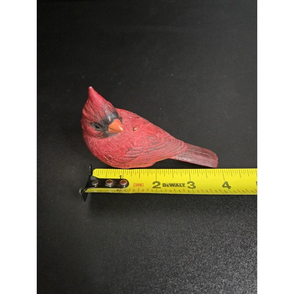 Vintage Red Cardinal Bird Figurine 4